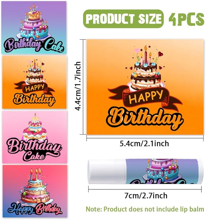 OLYCRAFT 100Pcs 4 Styles Lipstick Tag Wrapping