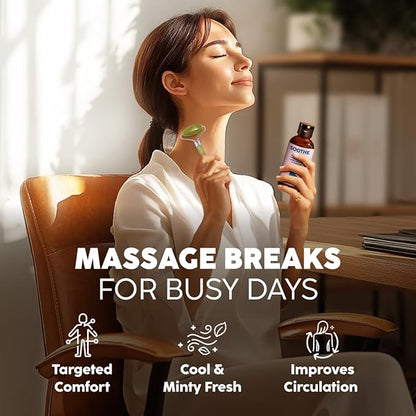 Kukka Soothe Massage Oil for Massage - 3.38 Fl Oz - 100% Pure Natural, Warming for Women & Men with Eucalyptus, Peppermint, Grapeseed & Vitamin E