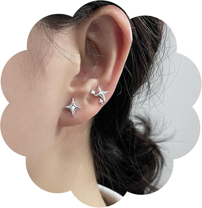 Punk Cross Star Dangle Drop Earrings
