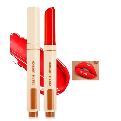 Juicy Lip Oil Slick Click Press Lipstick, Korean Shining Mirror Glass Lip Gloss Moisturizing Lip Balm Nourishing Solid Lip Glaze, Plump Your Lips, Pigmented Vegan Lip Color, Non-Sticky,05