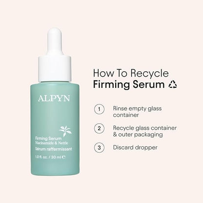 Alpyn Wild Nettle & Niacinamide Firming Serum | Visibly Smooth, Plump, & Moisturize | Reduce the Look of Fine Lines & Pores - For All Skin Types | 1 oz / 30 ml