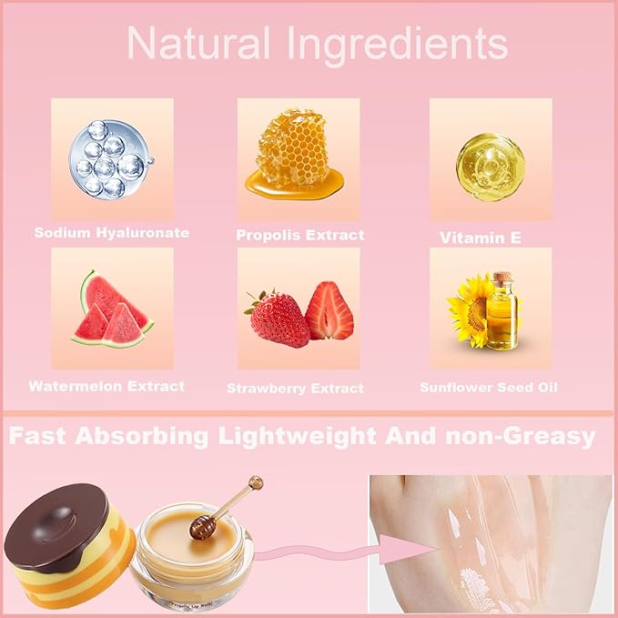 1 PCS Bee Lip Balm Honey