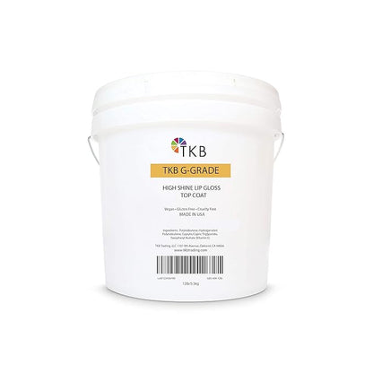 TKB High Shine Lip Gloss Top Coat (G-Grade)| Lip Oil, High Shine, Ready To Wear Clear Lip Gloss, DIY Lip Gloss, Mineral Oil Free 12lb (5.5 kg)