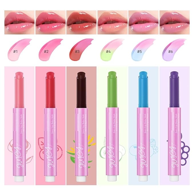 MAEPEOR Tinted Lip Balm 6 Colors Grape)