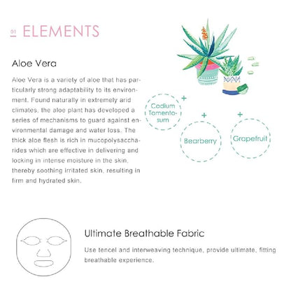 My Beauty Diary-Aloe Vera Soothing Facial Mask, Hydrating and Soothing, Refreshing Water Serum Face Sheet Mask for Quick Absorption and Natural Look (8 Combo Pack)