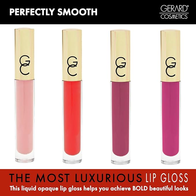 Gerard Cosmetics Supreme Lip Creme Electric Rose | Highly Pigmented, Fully Opaque, Hot Pink Lip Gloss | Nourishing, Hydrating, Liquid Lipstick for Full Coverage Lip Color