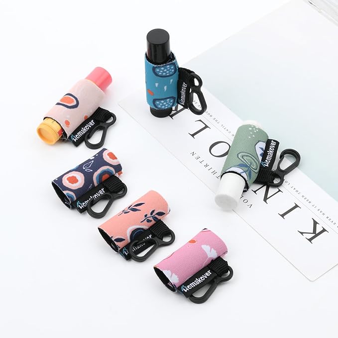 6 Pack Compact Clip-On Chapstick Holder Whale)