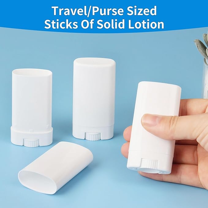 100PCS 15ML White Empty Oval Deodorant