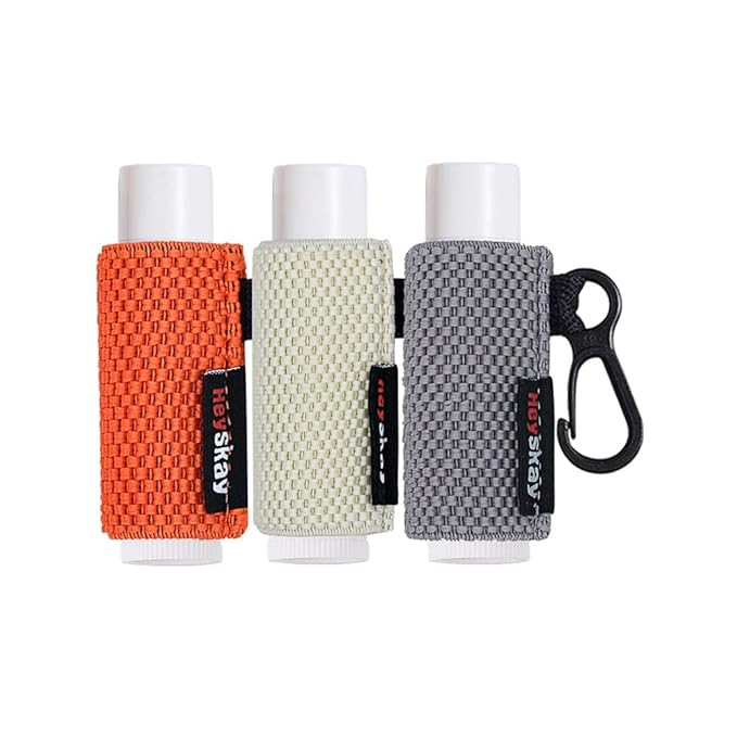 3PCS Lip Balm Holder Sleeves Keychain