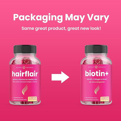 NutraChamps Biotin+ & Biotin. The Complete Duo for Hair, Skin and Nails.