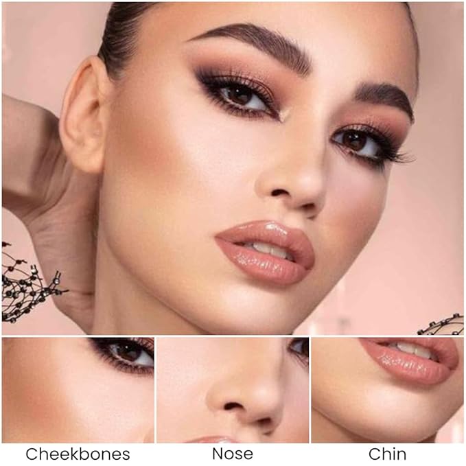 Kaely 2in1 Cream Bronzer Highlighter Stick,Face Shaping Contouring Shades Makeup,17