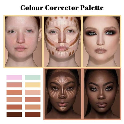 VERONNI Cream Concealer Palette, 12 Colors Makeup Contour