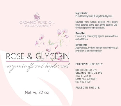 Rosewater Glycerin Mist Toner Bulk Spray Moisturizing