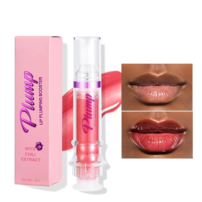 Lip Plumper Gloss,Natural Spicy Lip Plumping