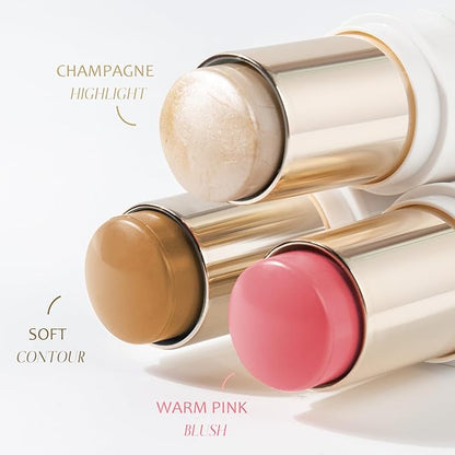 Trio Contour Sticks Set, Highlighter Stick & Bronzer of /1.6fl.oz 45g