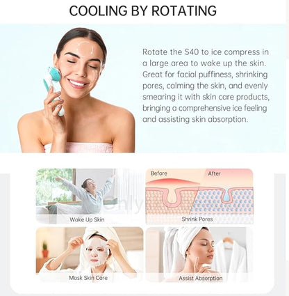 ONLYSKY BEAUTY Cooling Ice Roller Facial Massage Roller for Face （Green）