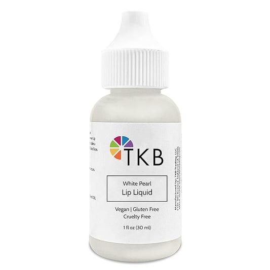 TKB Lip Liquid Color | Liquid Lip Color for TKB Gloss Base, DIY Lip Gloss, Pigmented Lip Gloss and Lipstick Colorant, Made in USA (1floz (30ml), White Pearl)