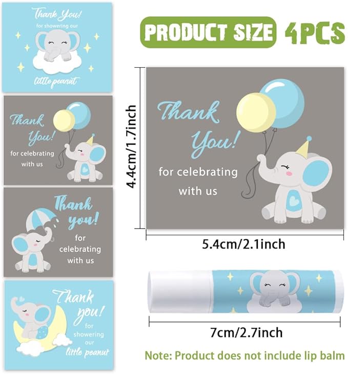 OLYCRAFT 100Pcs 4 Styles Elephant Lip Supplies