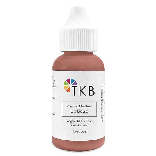 TKB Lip Liquid Color|Liquid Lip Color for TKB Gloss Base, DIY Lip Gloss, Pigmented Lip Gloss and Lipstick Colorant, Made in USA (1floz (30ml), Roasted Chestnut)