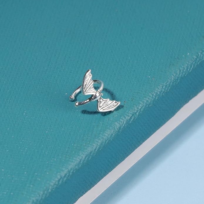 Gothic Bat Cuff Earrings Gold Bat