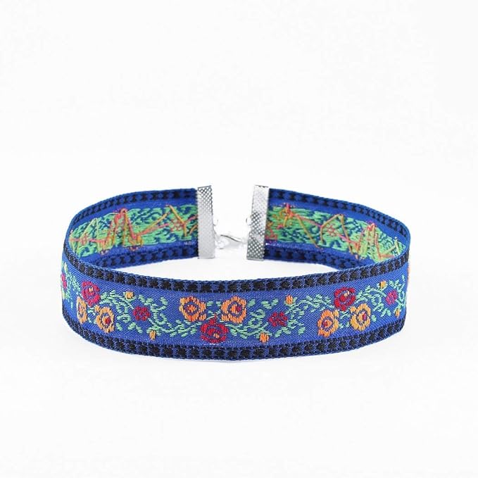 Boho Necklace Flower Choker Necklace Leaves