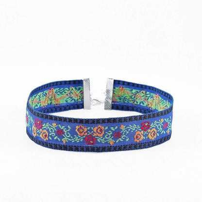 Boho Necklace Flower Choker Necklace Leaves