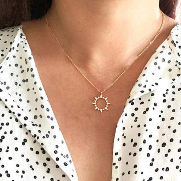 Bohemian Star Necklace Choker Small Flat