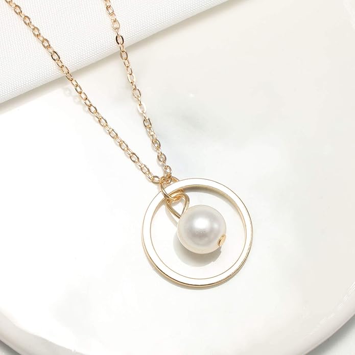 Fashion Pearl Necklace Chain Simple Hollow