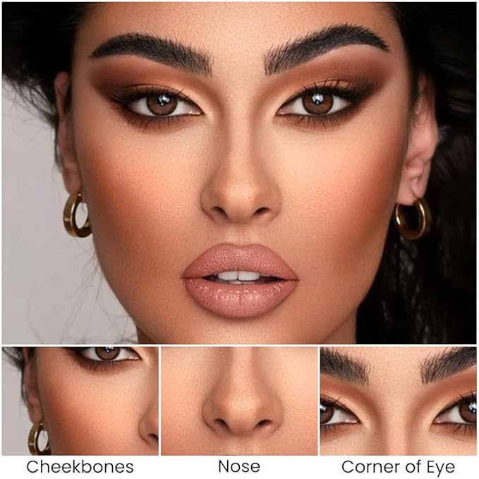 Kaely 2in1 Cream Bronzer Highlighter Stick,Face Shaping Contouring Shades Makeup,16