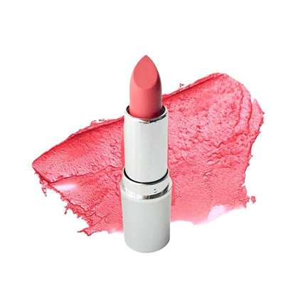 Honeybee Gardens Truly Natural Long Lasting Lipstick, Bermuda, Matte Medium Coral Pink, Naturally Hydrating & Nourishing, Vegan, Gluten-Free & Cruelty-Free, 0.13 oz / 3.8 g