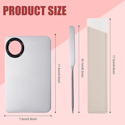 Foundation Spatula, Stainless Steel Makeup Mixing Palette