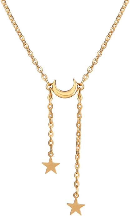 Boho Gold Y Necklace Double Star
