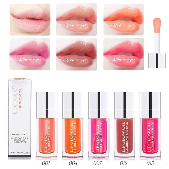 2 PCS Plumping Lip Oil,Hydrating Lip Gloss Oil,Long Plumping