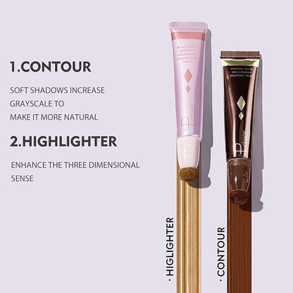 Liquid Contour Beauty Wand, Cream Contour Stick with (HIGHLIGHTER 09)