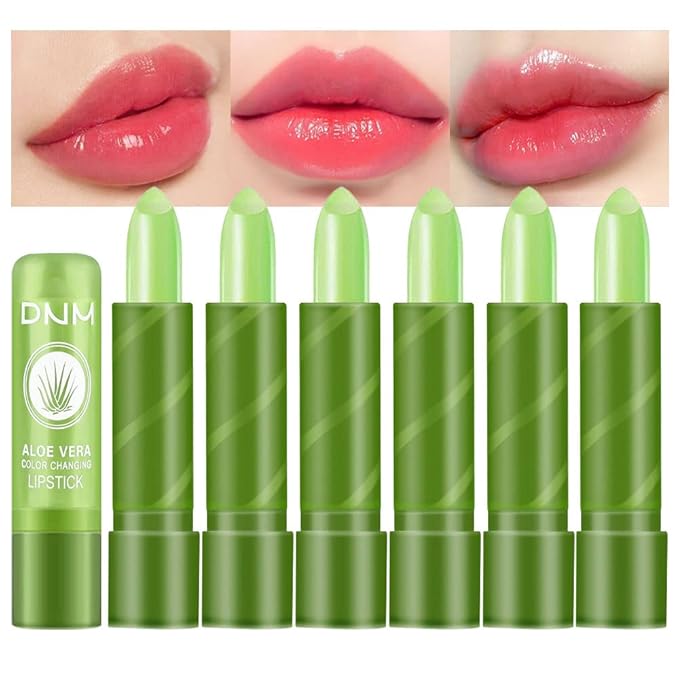 evpct 6Pcs Aloe Vera Tinted Lip Balms PH Changing