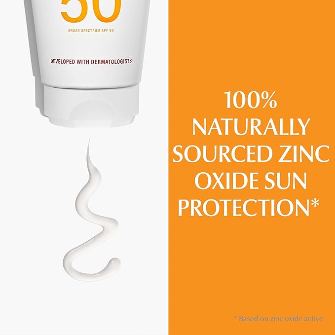 Eucerin Sun Sensitive Mineral Sunscreen Lotion SPF 50, Hypoallergenic, Fragrance Free Sunscreen with Zinc Oxide Protection, 4 Fl Oz Tube