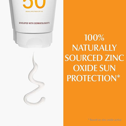 Eucerin Sun Sensitive Mineral Sunscreen Lotion SPF 50, Hypoallergenic, Fragrance Free Sunscreen with Zinc Oxide Protection, 4 Fl Oz Tube