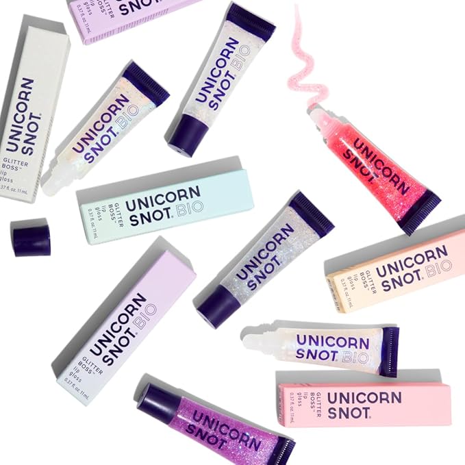 UNICORN SNOT Glitter Lip Gloss - Long-Lasting Sparkly Lip Shine - Vegan & Cruelty Free Non-Sticky Formula - Lip Gloss for Festivals and Rave Makeup - High-Shine Glitter Lip Gloss, Purple (Orchid)
