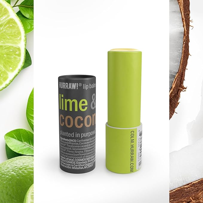 Hurraw! Lime & Coconut Lip Balm,