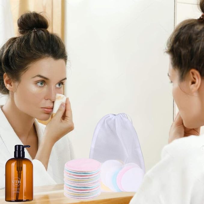 Reusable makeup remover pads (24