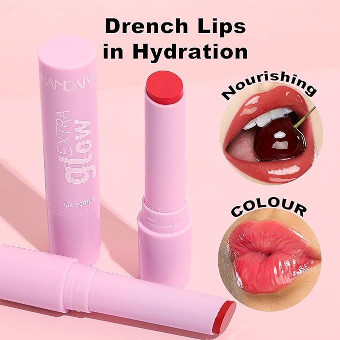 3 Pcs/Set Plumping Lip Gloss Stick, Glass Shine Lipstick Super Moisturizing Lip Color Hydrating Glossy Tinted Balm, Plumps/ Nourishes Lips, Non-Sticky High Shine Smooth Lip Color Balm (Color 01 02 03)