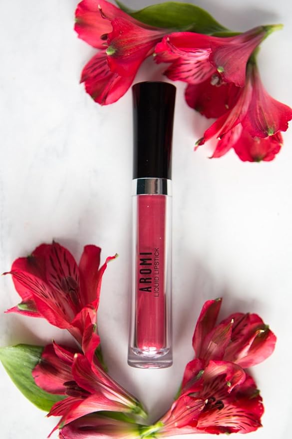 Aromi Brick Red Matte Liquid Lipstick | Warm, Earthy Burgundy Lip Color, Long-lasting and Kiss-Proof, Vegan, Cruelty-free, Waterproof, Handmade (Brick Red)