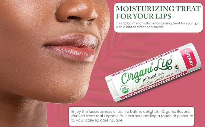 Organic Lip Balm, Cherry Flavor, Ultra Organic,