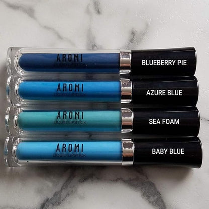 Aromi Sea Foam Matte Liquid Lipstick | Aqua, Aquamarine Lip Color, Blue Green, Smudge and Transfer Proof, Long-Lasting, Vegan, Cruelty-free, Handmade (Sea Foam)
