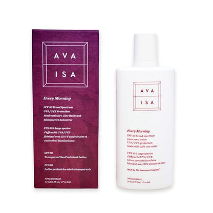 CyberDERM - Ava Isa Every Morning Sunscreen SPF 30 | Clean, Non-Toxic Sunscreen (1 fl oz | 30 ml)