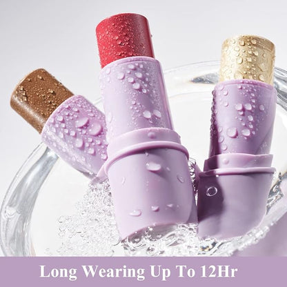 4Pcs Cream Blush Contour Highlighter Bronzer Moisturizer Stick Blush Glow4