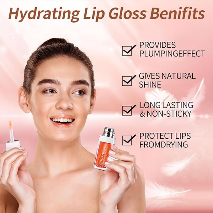 Hydrating Lip Glow Oil, Moisturizing Lip