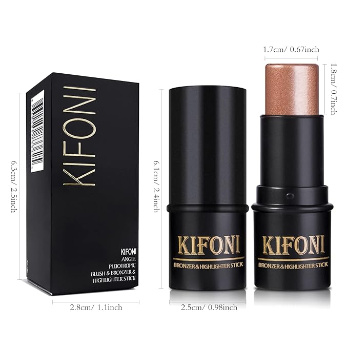 2Pcs Highlighter Stick Cream Contour Stick Makeup Kit,
