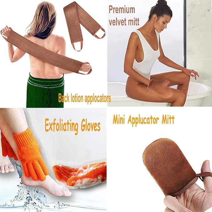 5 Pack Self Tanning Mitt Applicator Tanning Mitts Self Tanner Kit, Self Tanner Mitt Applicator Sunless Tanner Mitt Self Tanning Glove for Self Tan Mitt Applicator Self Tanner Mit Tanner Glove