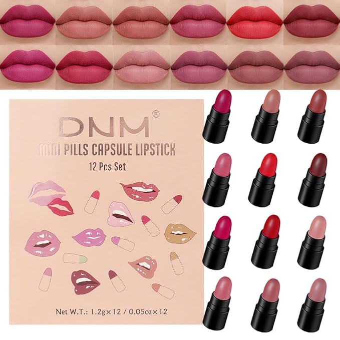 AMY'S DIARY Mini Lipstick 12Pcs Set for Women Magic